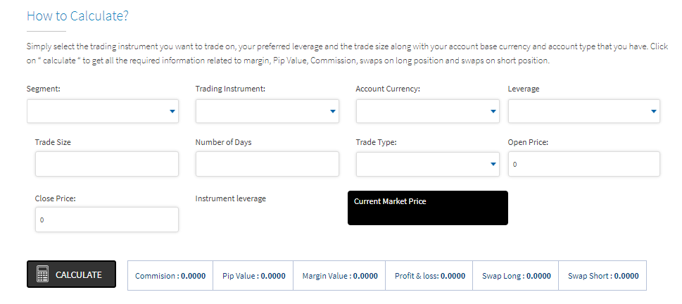 Công cụ tính toán Forex