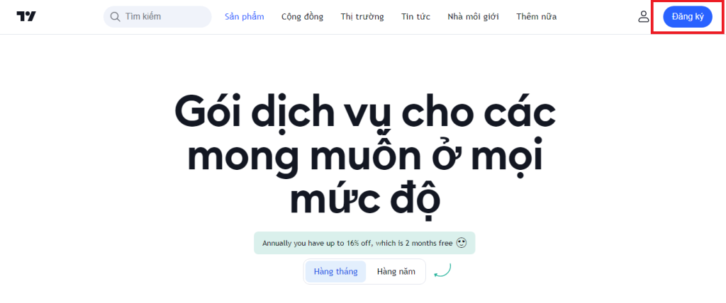 Hướng dẫn chi tiết đăng ký tài khoản TradingView