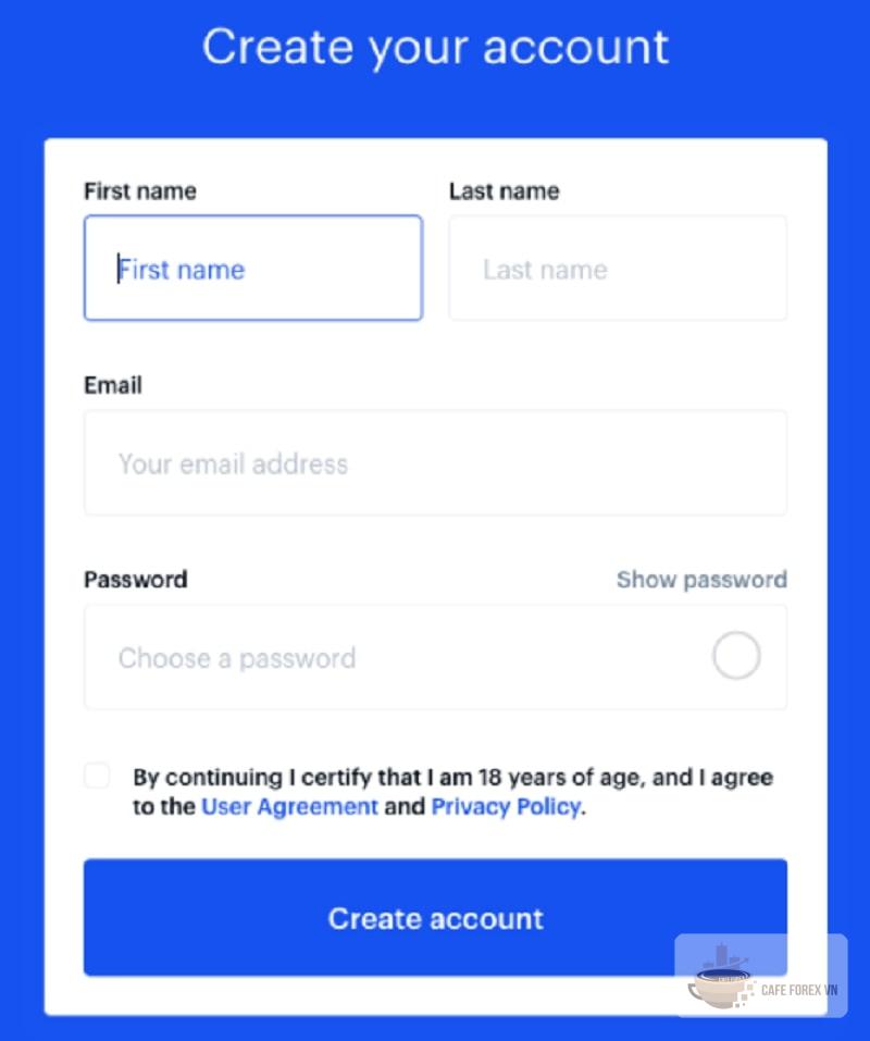 Đăng ký tài khoản sàn Coinbase