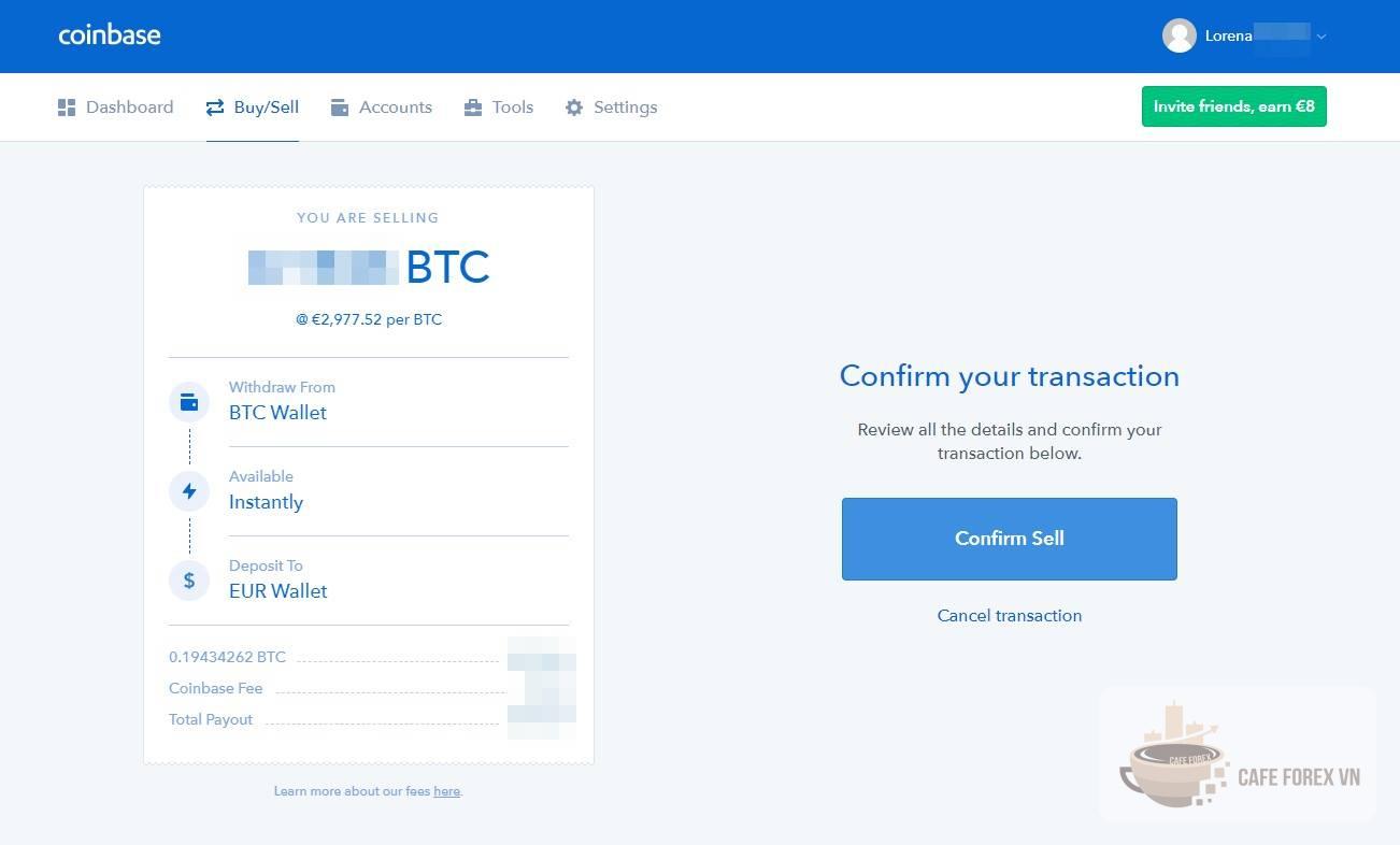Mua bán trên coinbase
